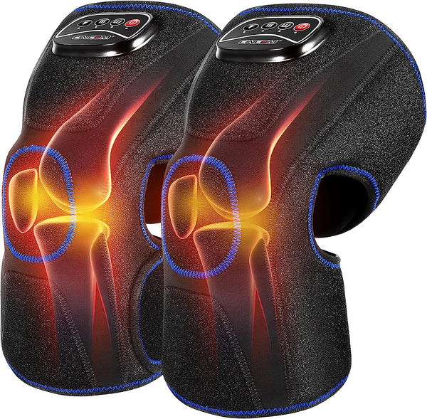 1 Pcs Heated Knee Massager Heated Knee Brace Wrap , Wireless Vibration Knee  Heating Pads, 3 Adjustable Intensity And Temperature, Knee Brace Wrap For