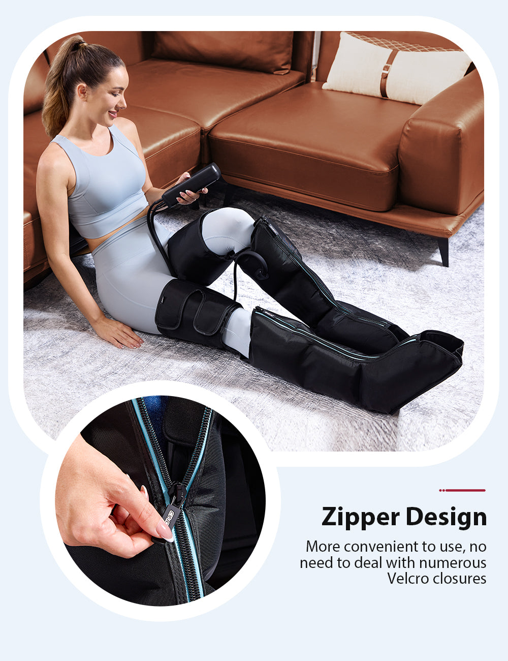 CINCOM Compression Full Leg Massager with Heat 080A