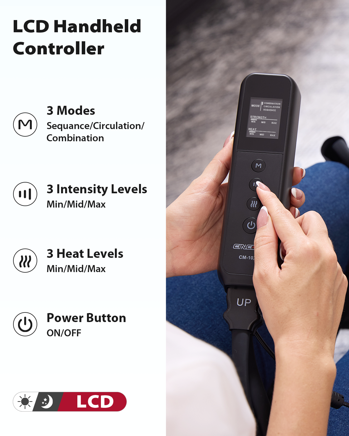 CINCOM Premium Foot and Leg Massager with Heat 102A
