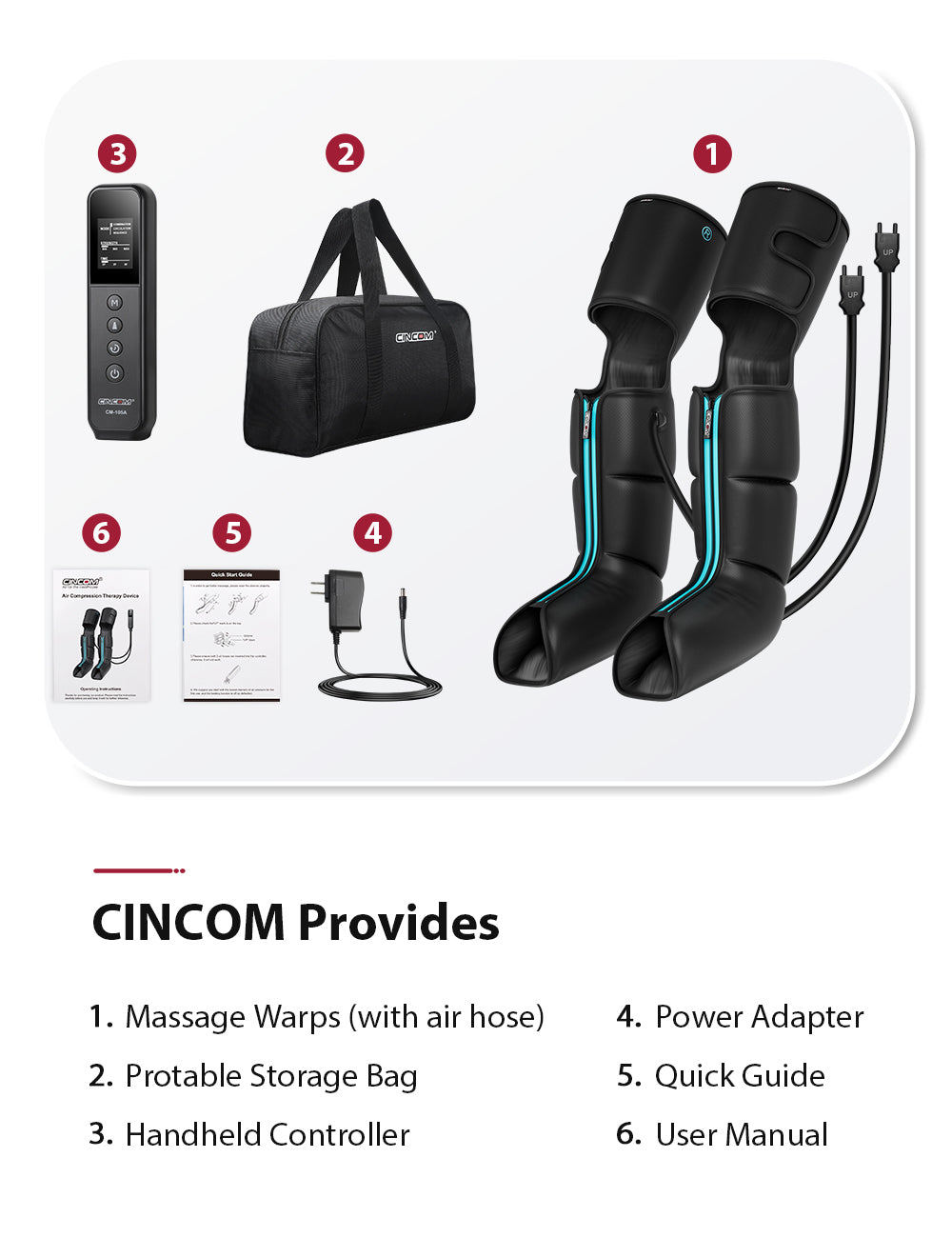 CINCOM Upgraded Full Leg Compression Massager 078A