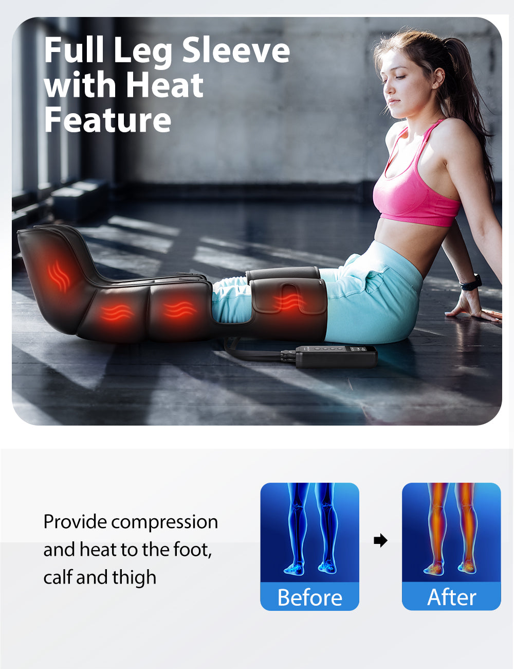 CINCOM Upgraded Full Leg Compression Massager 078A