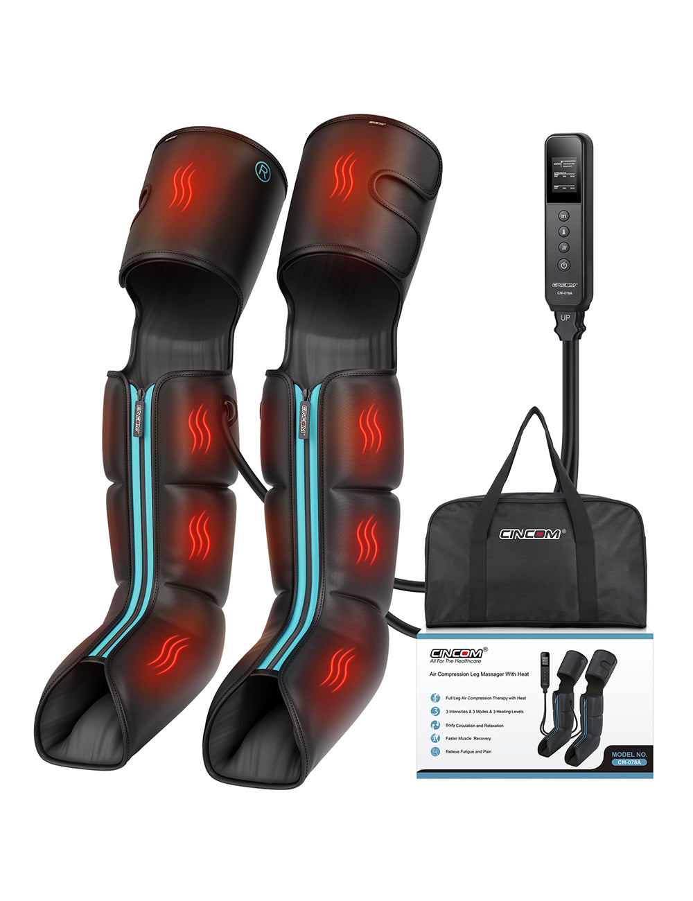 CINCOM Upgraded Full Leg Compression Massager 078A/105A