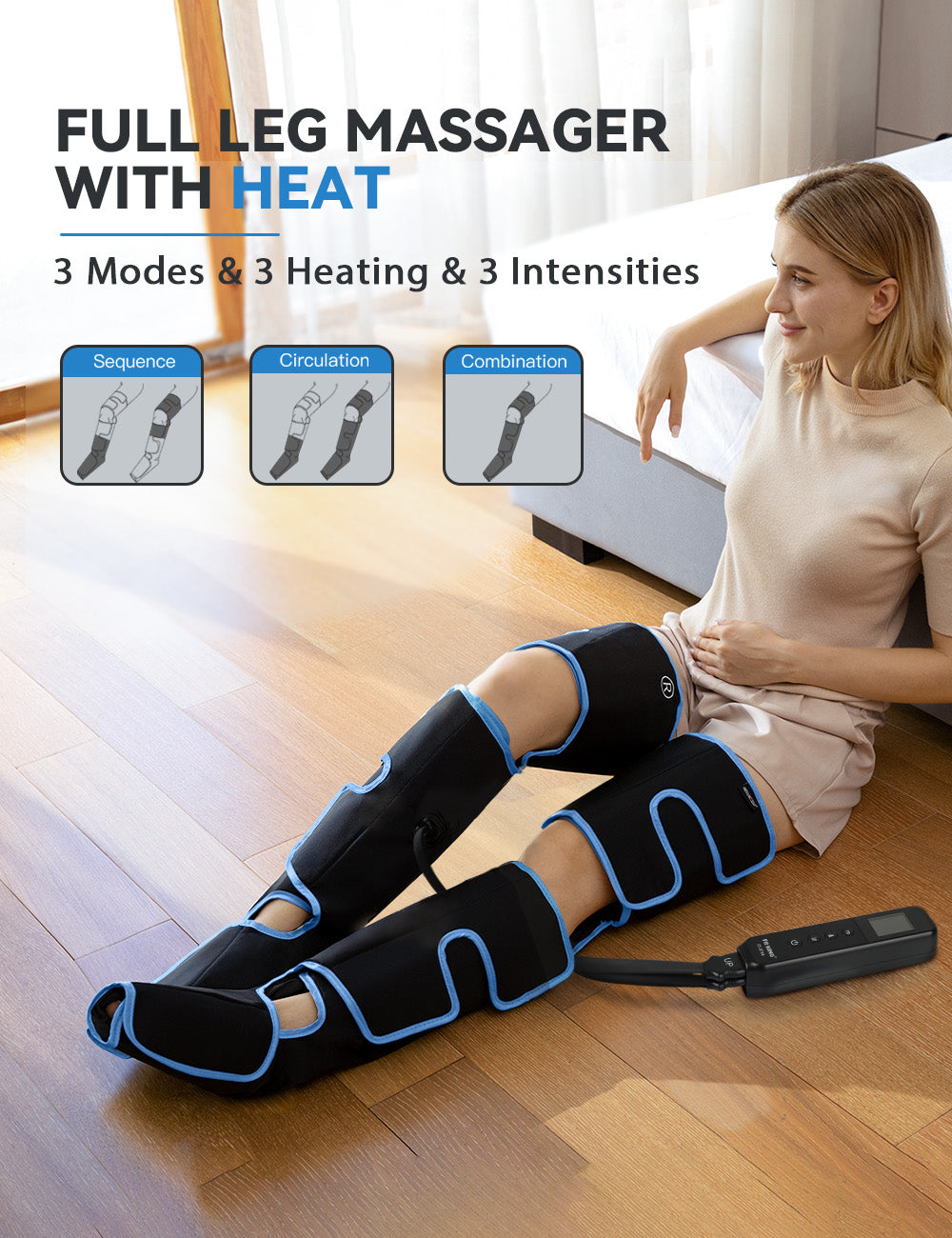 CINCOM Compression Full Leg Massager with Heat 080A