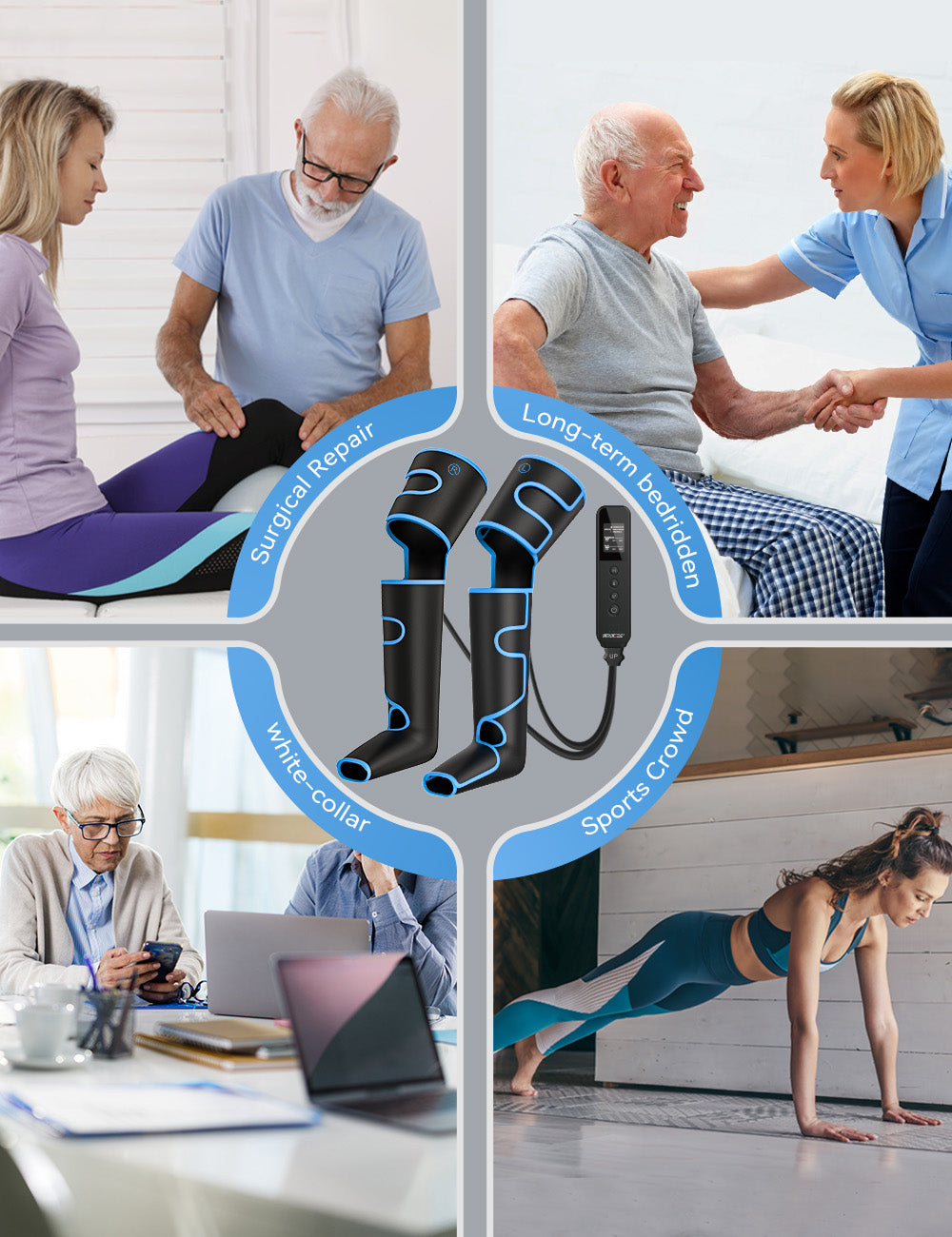 CINCOM Compression Full Leg Massager with Heat 080A