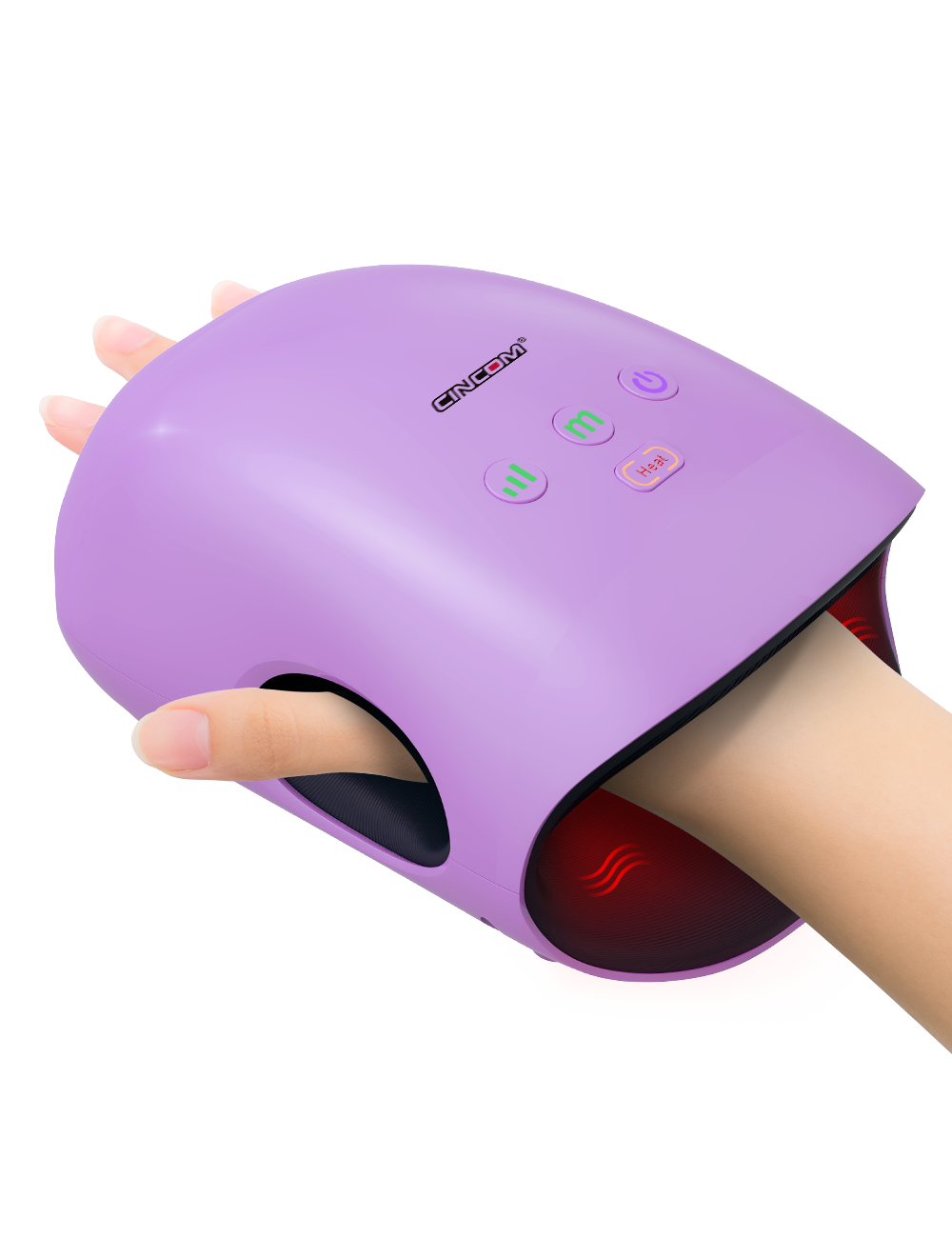 CINCOM Cordless Hand Massager with Heat 026H