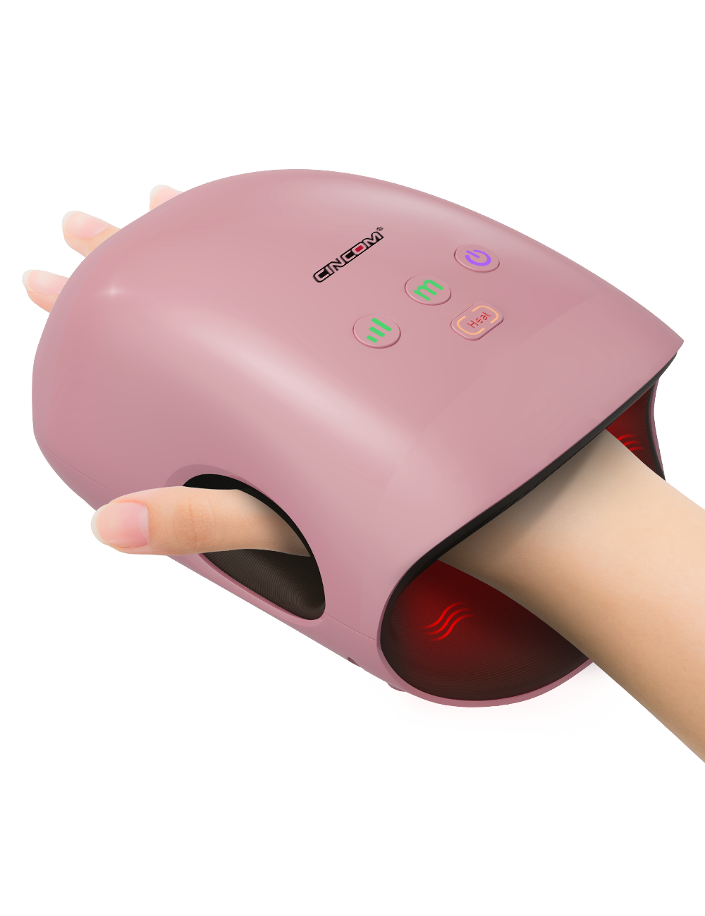 CINCOM Cordless Hand Massager with Heat 026H